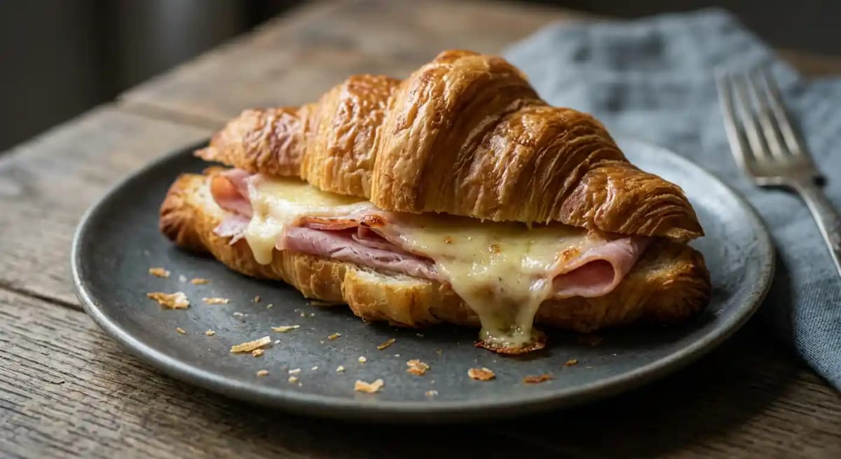 Croissant jambon fromage