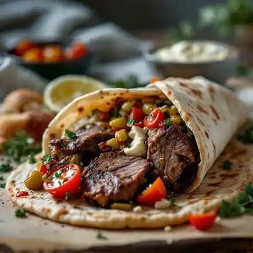 Slow Roasted Lamb Neck Shawarma