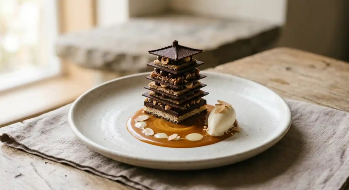 Chocolate and Hazelnut Pagoda