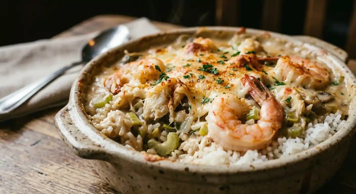 Dungeness Crab and Prawns a la Monza