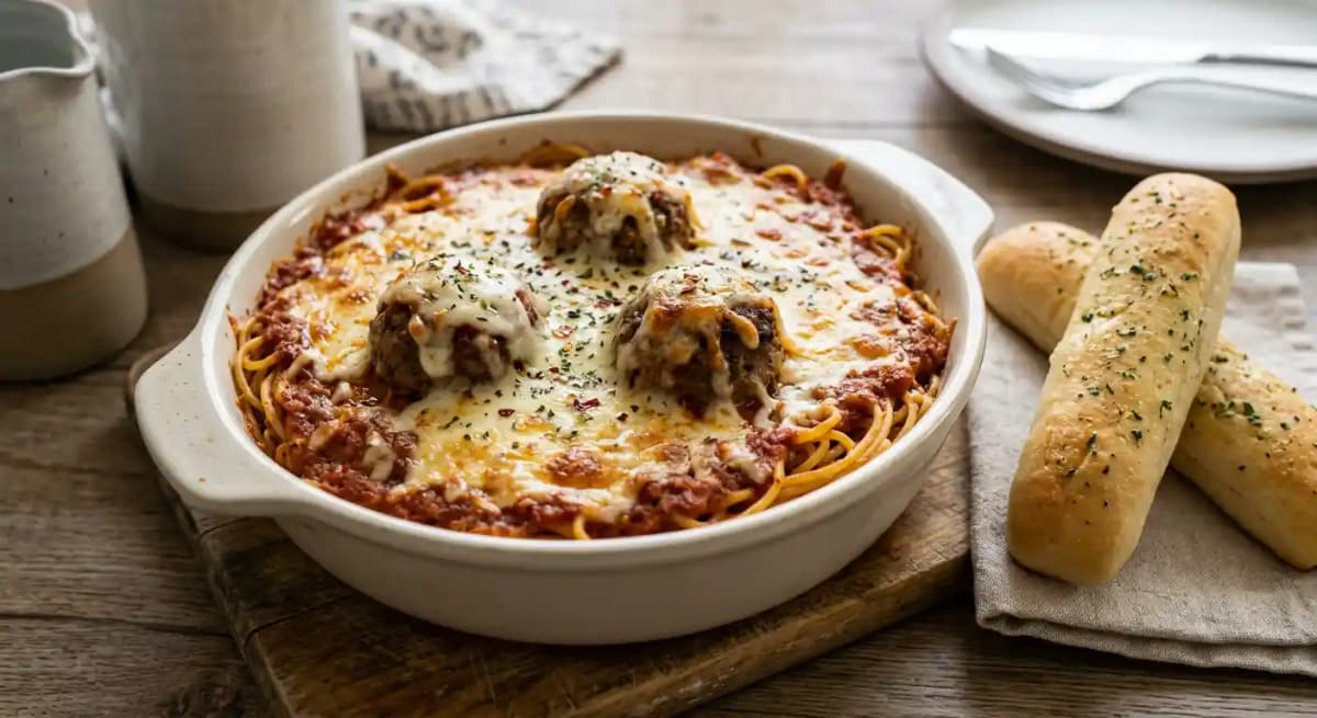 Baked Spaghetti with Meatballs