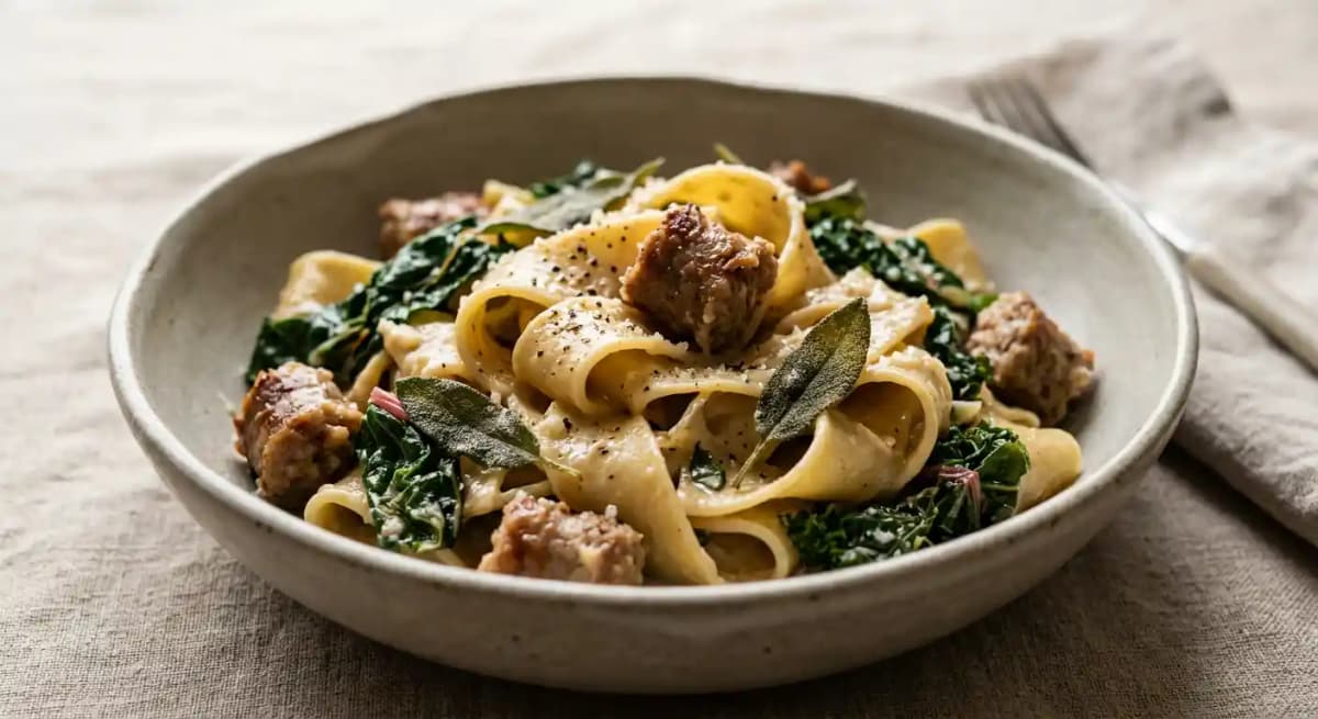 PAPPARDELLE WITH SAUSAGE