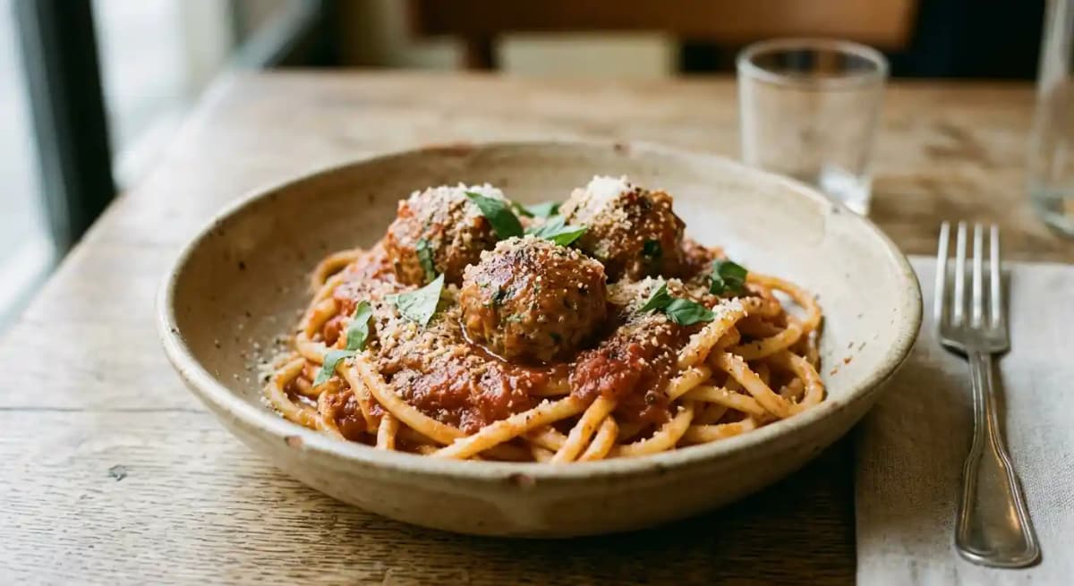 Tonnarello al sugo con le Polpette