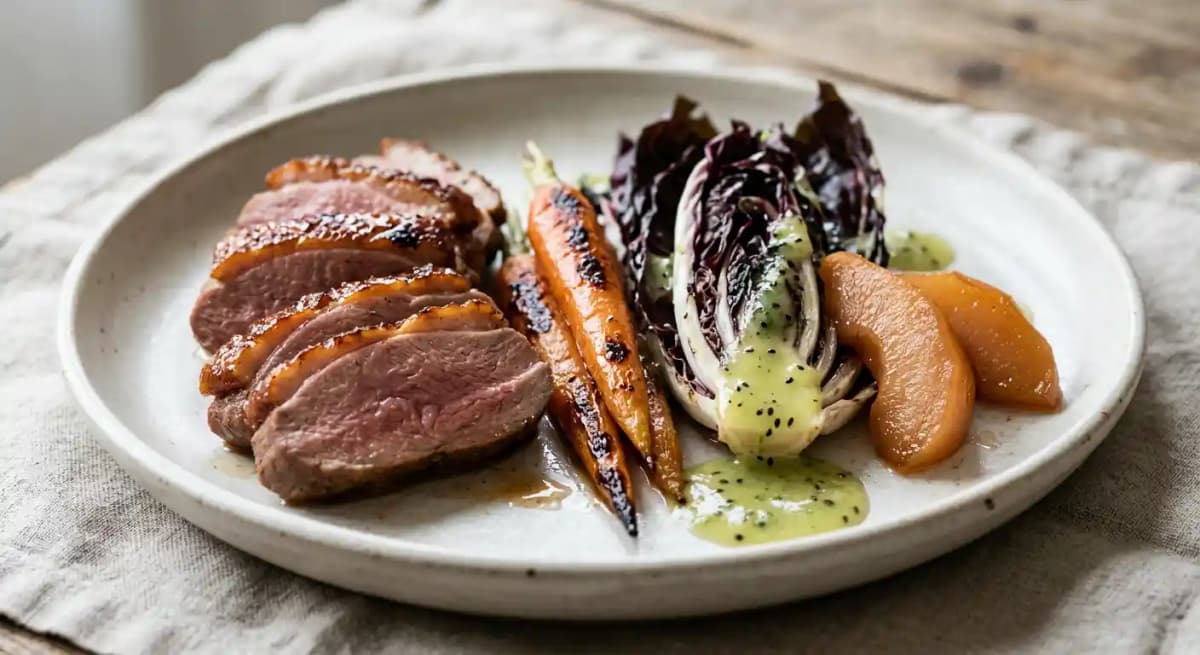 honey glazed dry aged duck breast