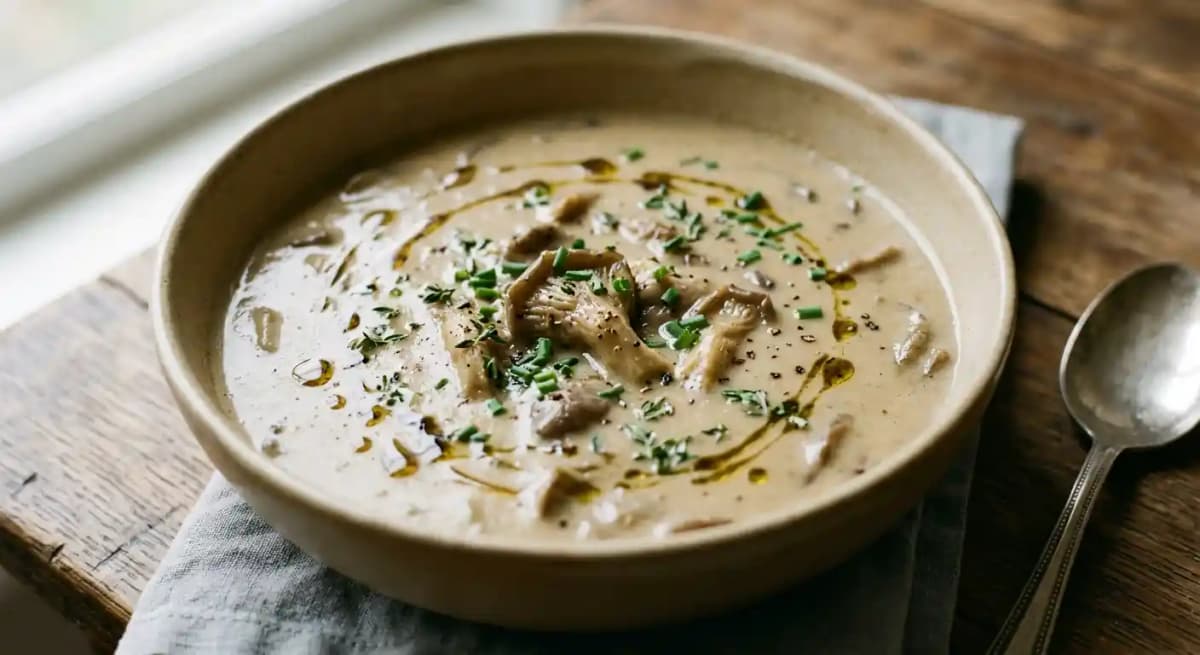 Truffle Oyster Mushroom Soup