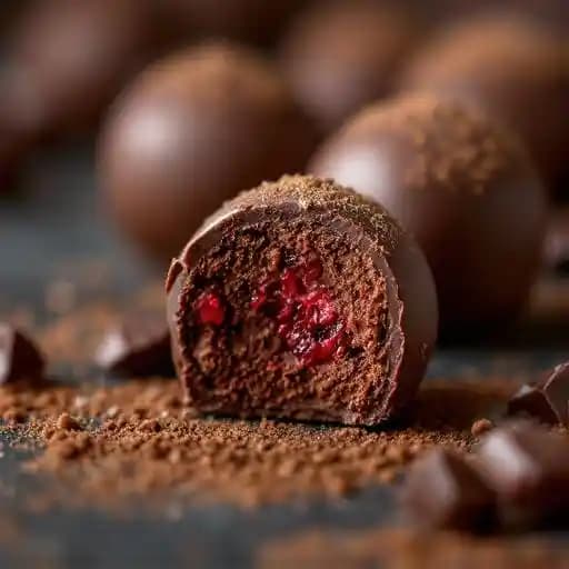Chambord and chocolate truffles