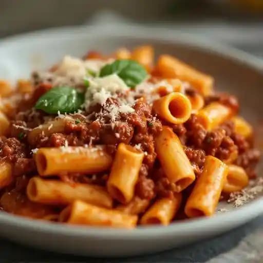 rigatoni alla bolognese