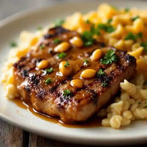 Roy's Honey Mustard Grilled Beef Short Ribs & Macadamia Nut Hawaiian Fish