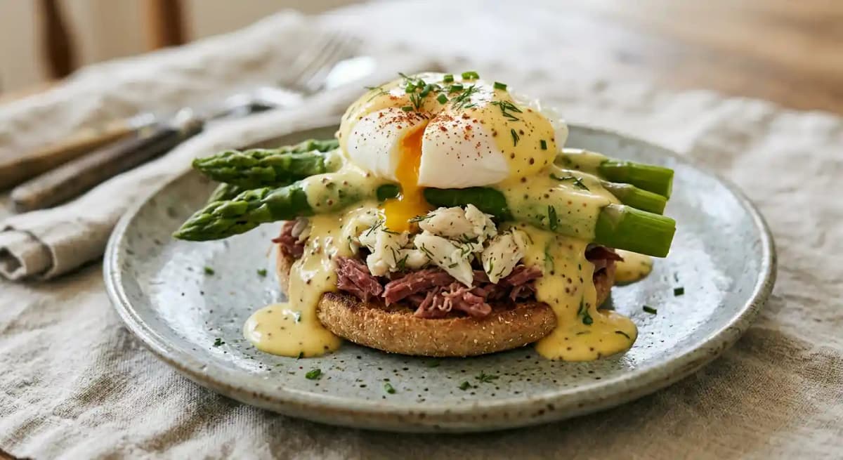 Corned Beef “Oscar” Benedict