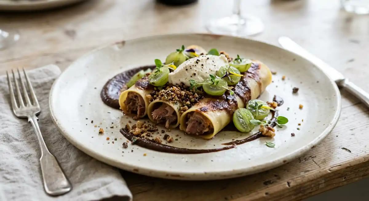 Duck Confit Cannelloni