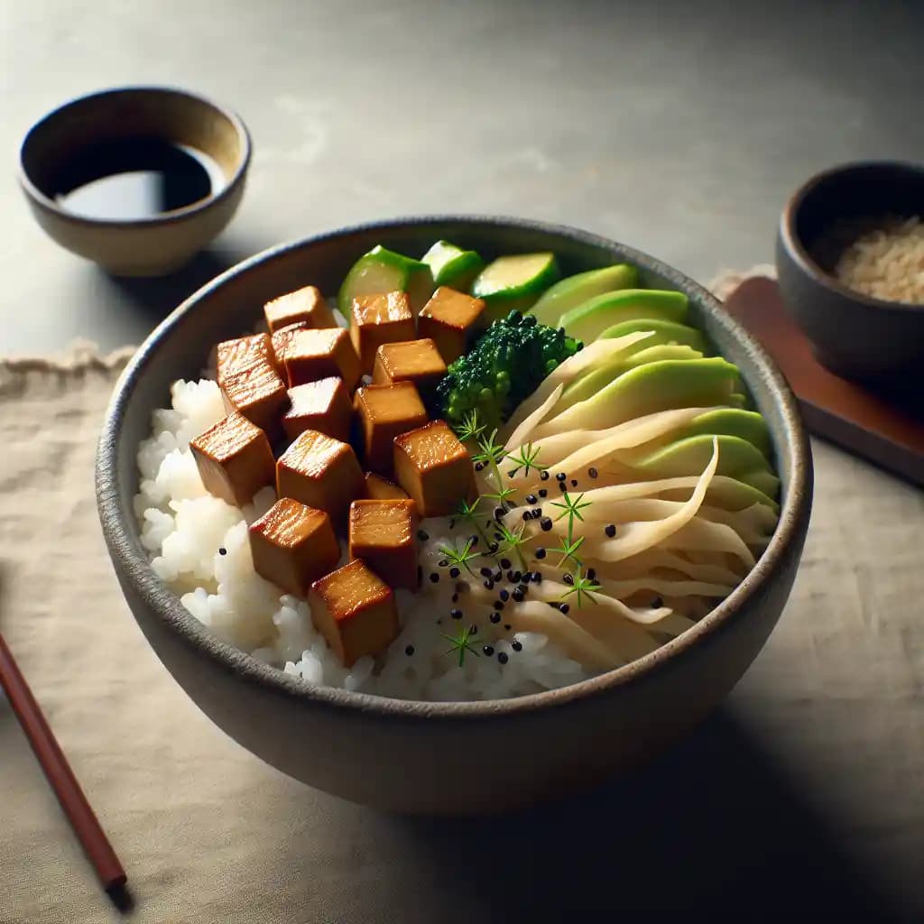 Vegan Soy Chashu & Takana Donburi