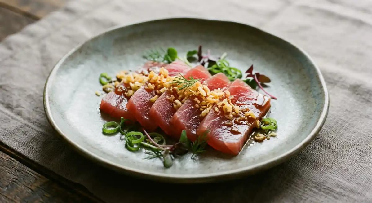 Crispy Garlic Tuna Sashimi