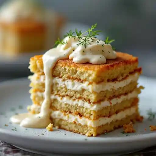 CRAB CAKE NAPOLEON