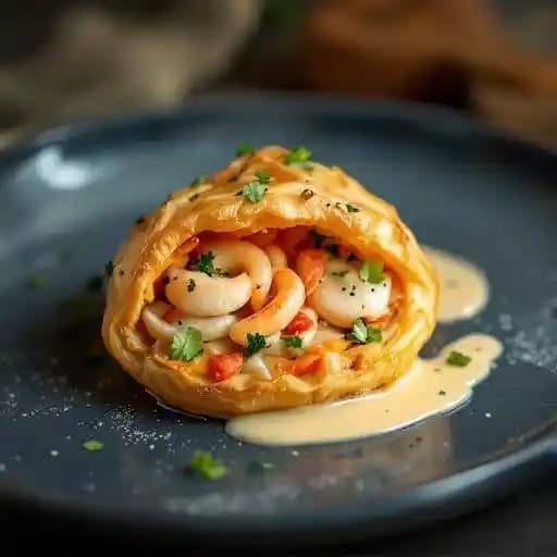 Seafood Stuffed Puff Pastry