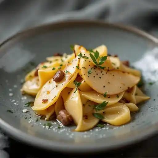 Asian Pear and Drunken Goat Agnolotti