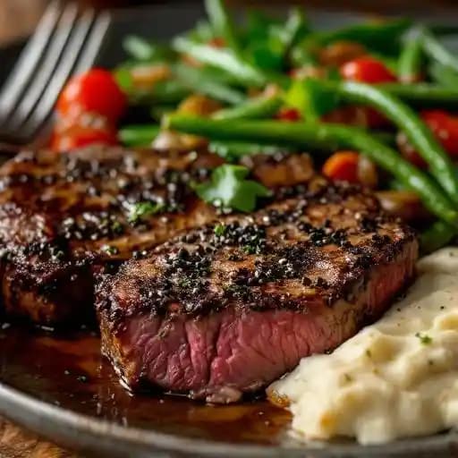 Peppercorn Encrusted NY Strip