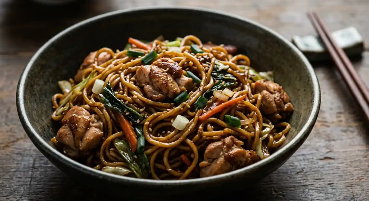 Chicken Yakisoba Noodles