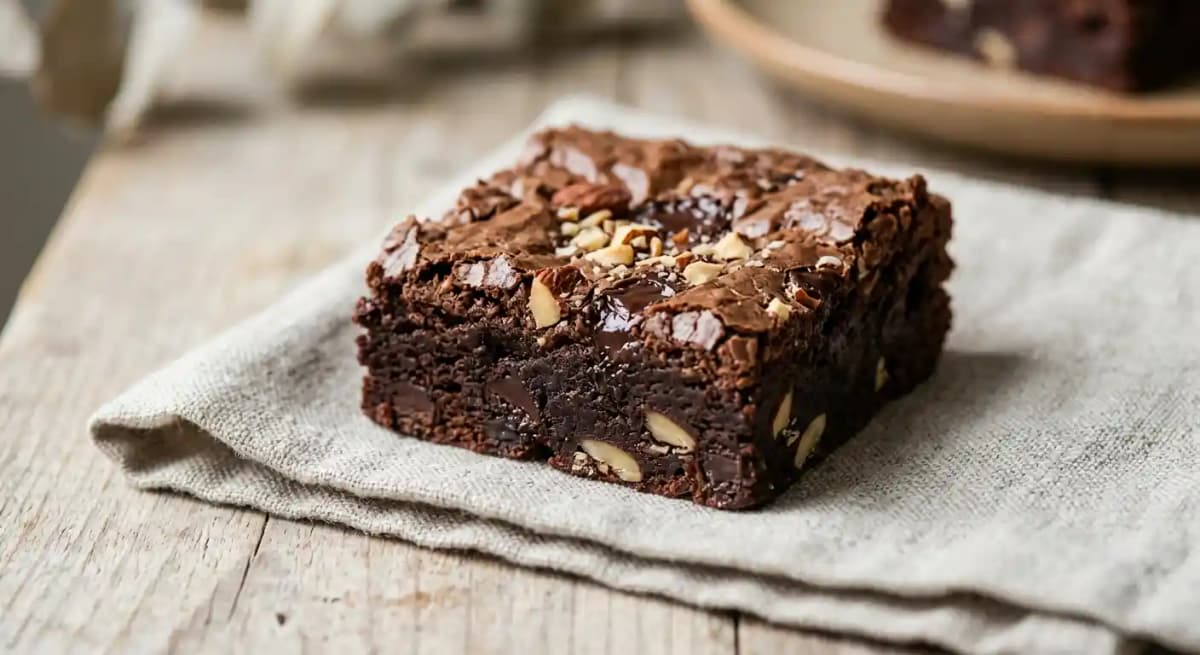 Double Chocolate Almond Brownie