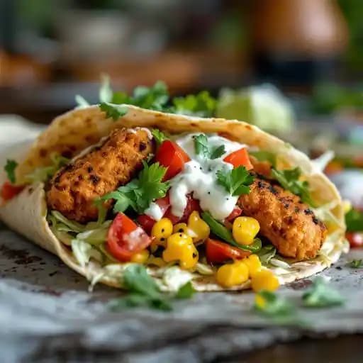 Mexican Street Corn Chicken Wrap