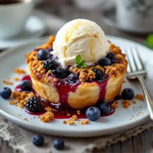 Berry Brioche Pudding