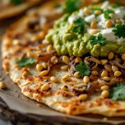 COTIJA-CRUSTED MUSHROOM QUESADILLA