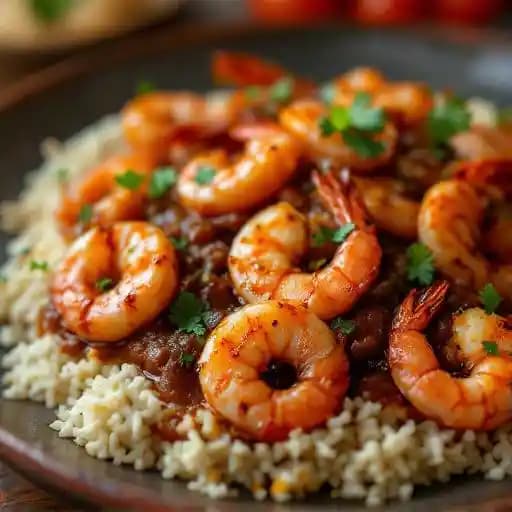 Camarones en Mole