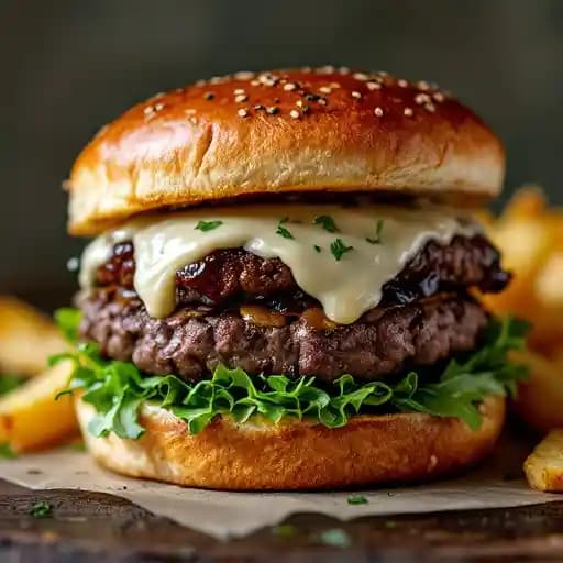 Black Garlic Truffle Smash Burger