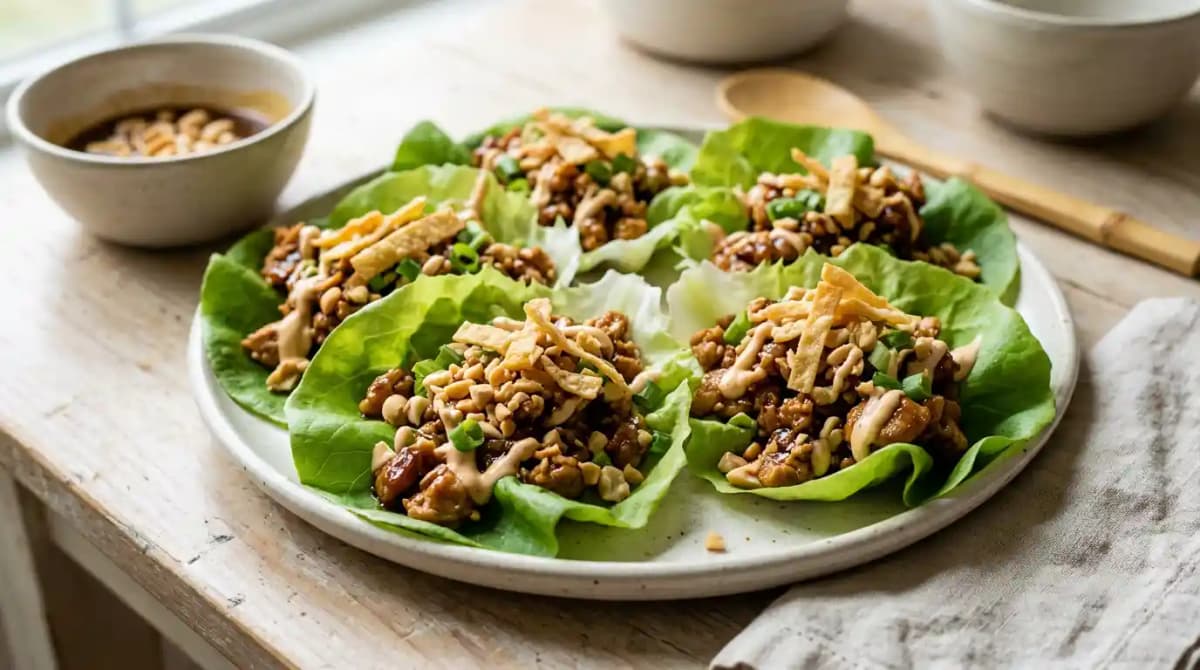 Szechuan Chicken Lettuce Wraps