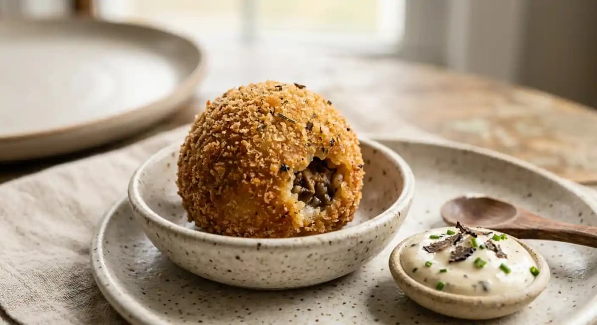 Porcini Arancini | Truffle Aioli