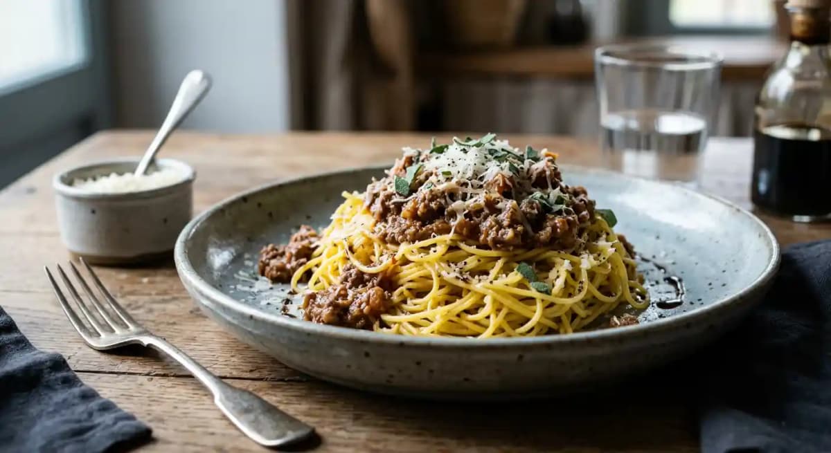 Tajarin al Ragu di Emilia Romagna