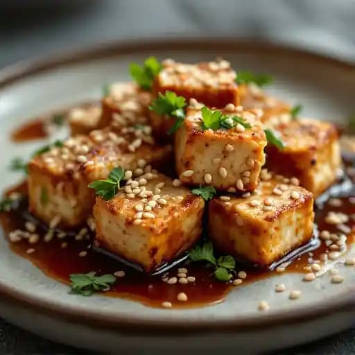 Crispy Tofu in Sesame Sauce