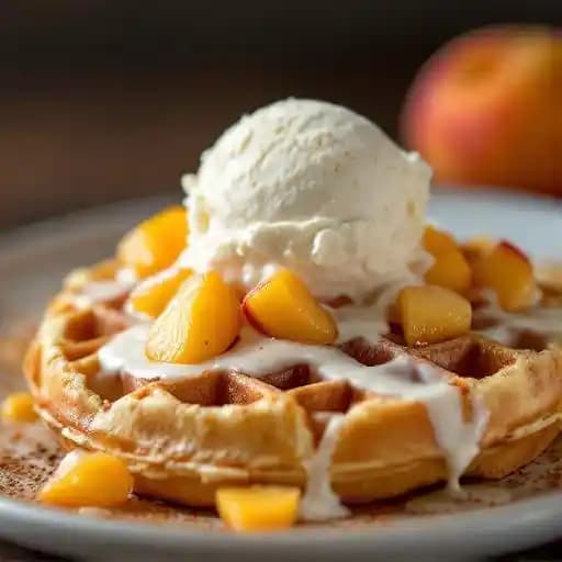 Peach Cobbler Waffle