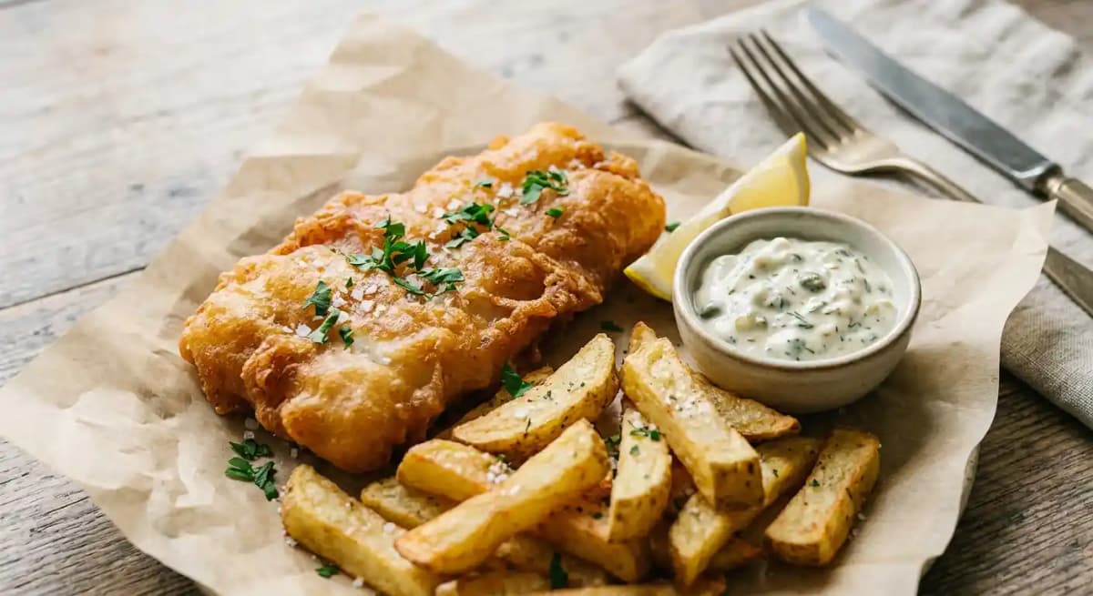 Beer Battered Fish & Chips