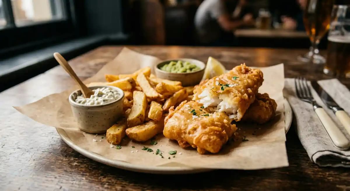 Beer-Battered Fish + Chips