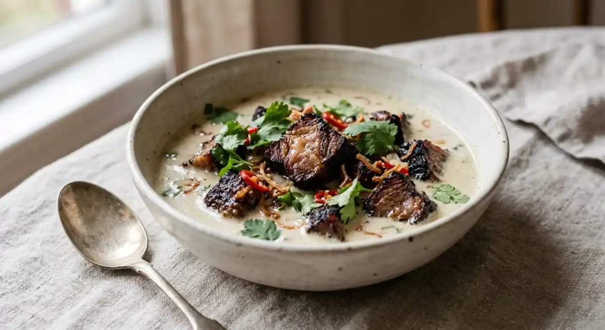 White Curry with Brisket Burnt-ends