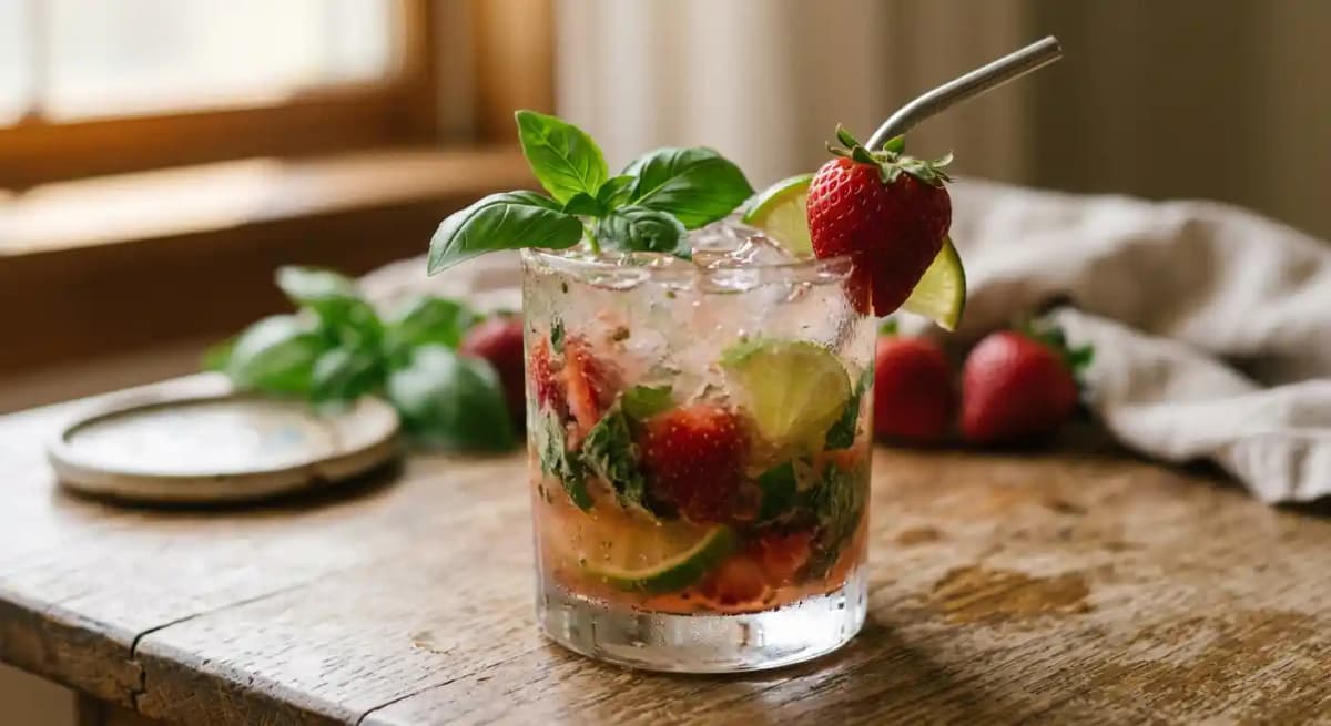 Strawberry Basil Mojito