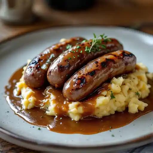 SHANE’S OLD ENGLISH BANGERS AND MASH