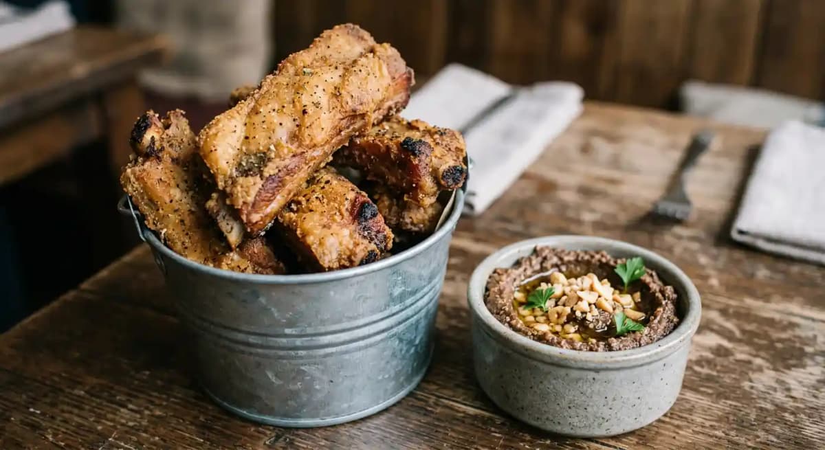 Bucket OF CHEF BARRY’S IRISH BACON RIBS
