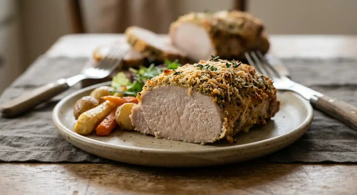 Parmesan-Crusted Pork Loin