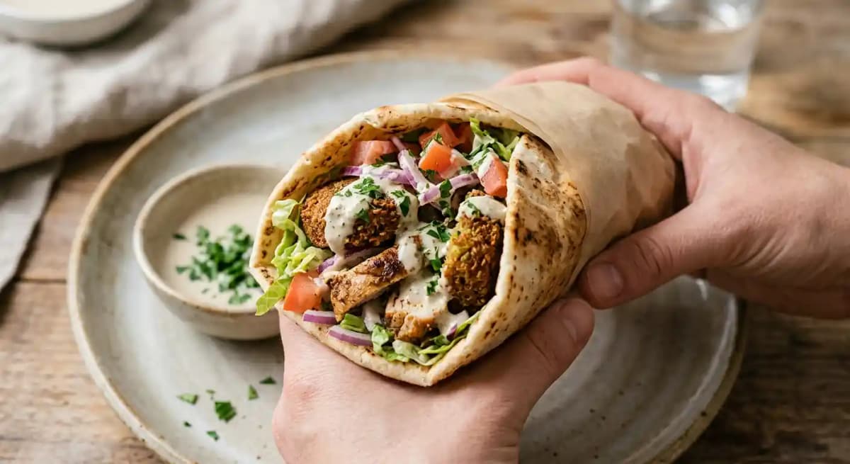Chicken Shawafel Wrap