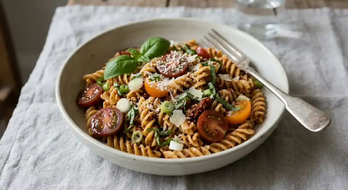 Tomato Basil Pesto Pasta Salade
