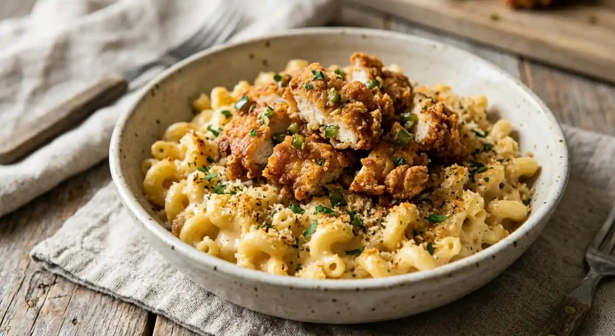 Fried Chicken Mac & Cheese
