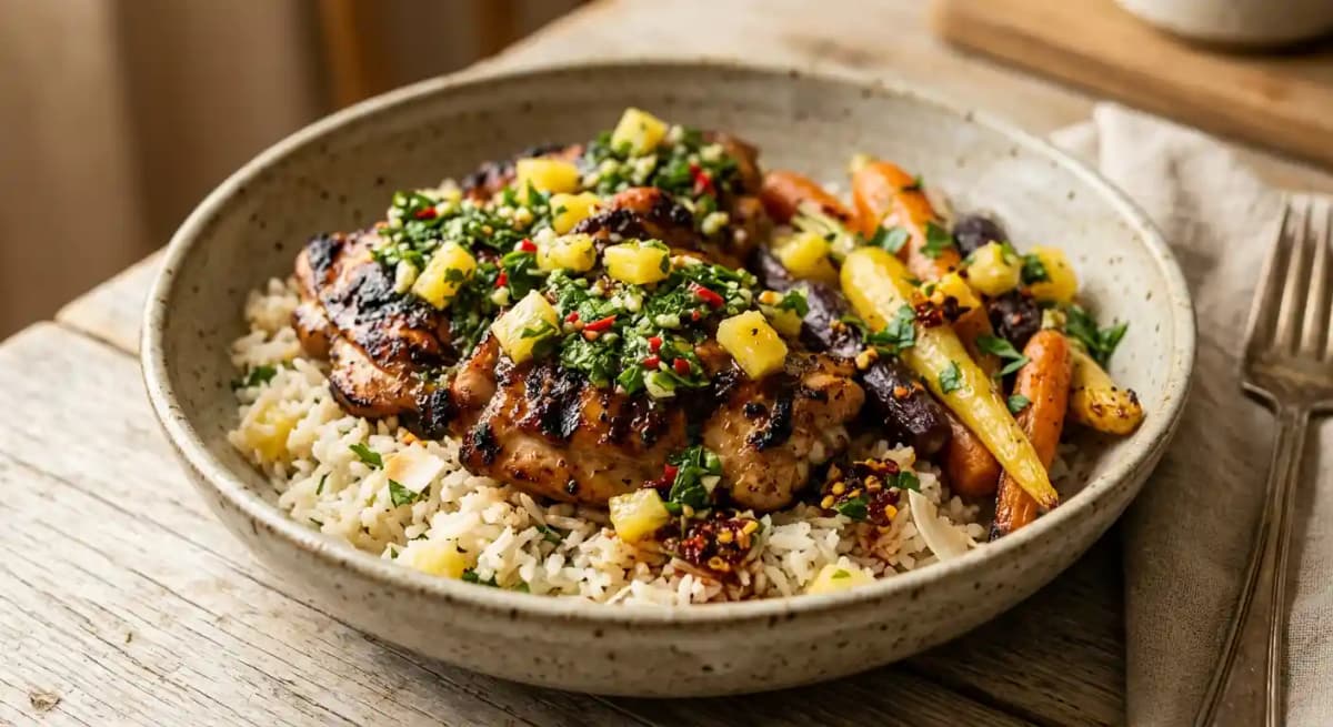 Pineapple Chimichurri Grilled Chicken