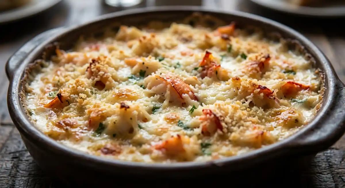 crab and lobster au gratin