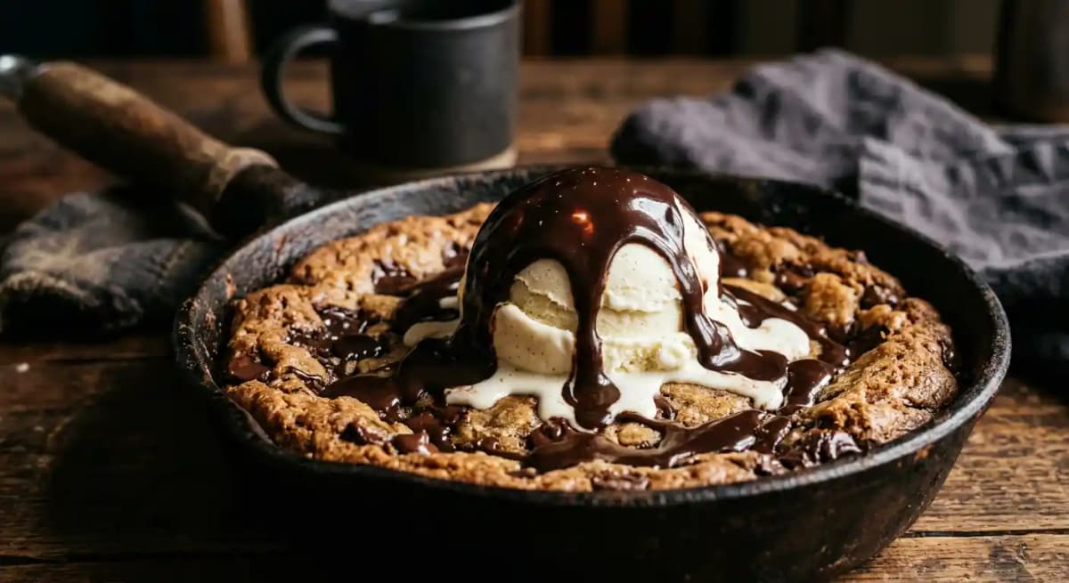 Skillet Chocolate Chip Cookie