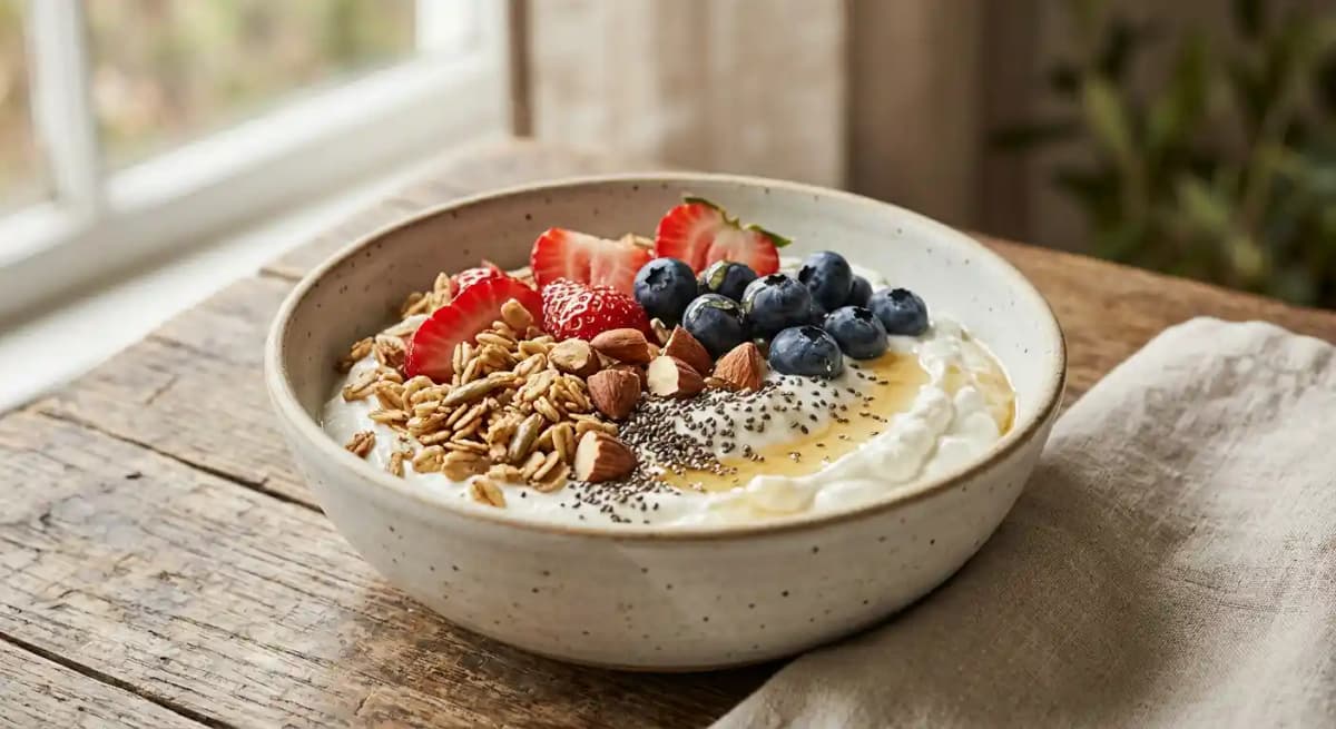 Mixed Berry Greek Yogurt Bowl