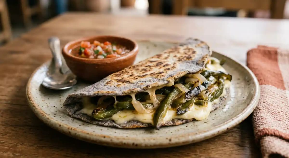 Quesadilla Chilanga Rajas con Queso