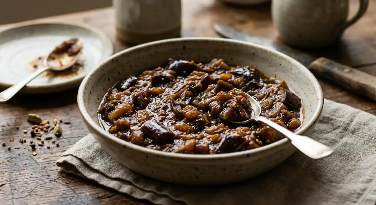WARM AUBERGINE CHUTNEY