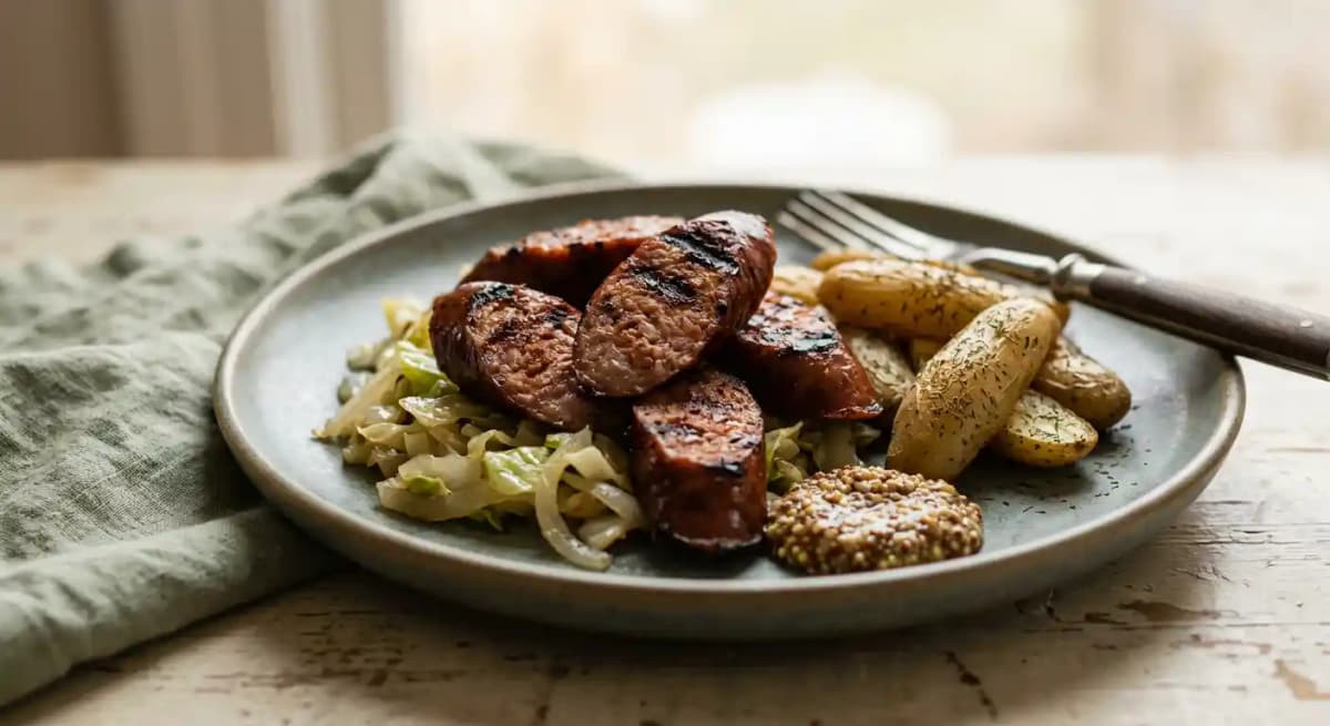 Grilled Kielbasa Sausage Plate