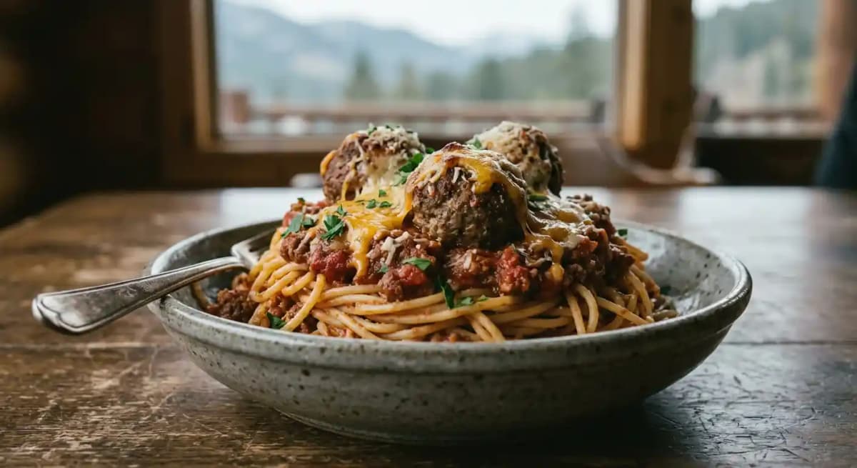 Smoky Mountain Spaghetti & Meatballs